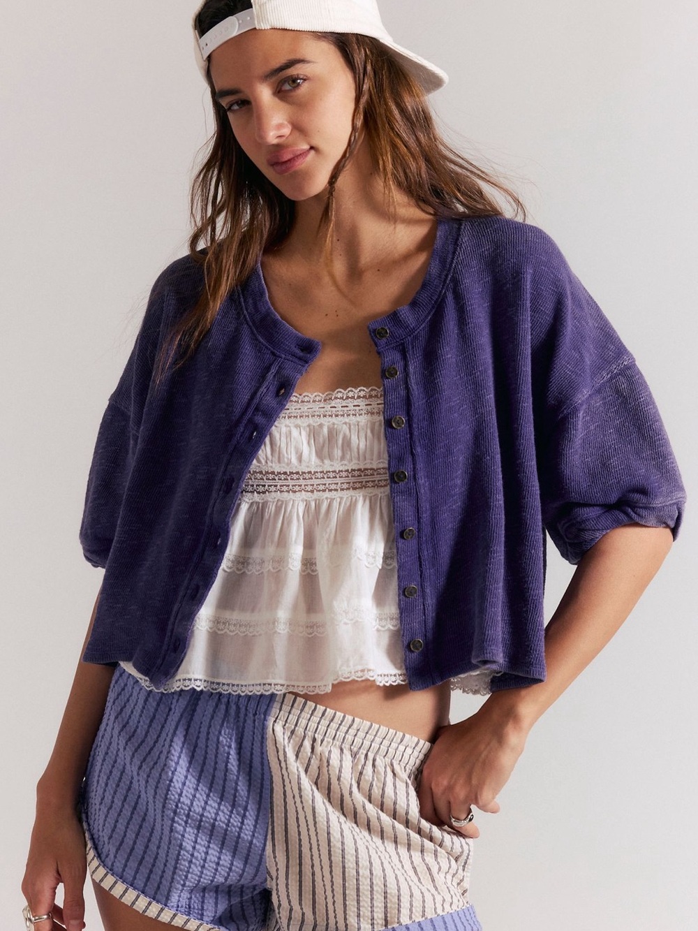 We the free free people flashback cardi tee
